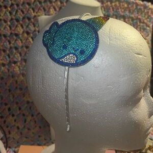 3Pink Heart Rhinestone Headband & Headband